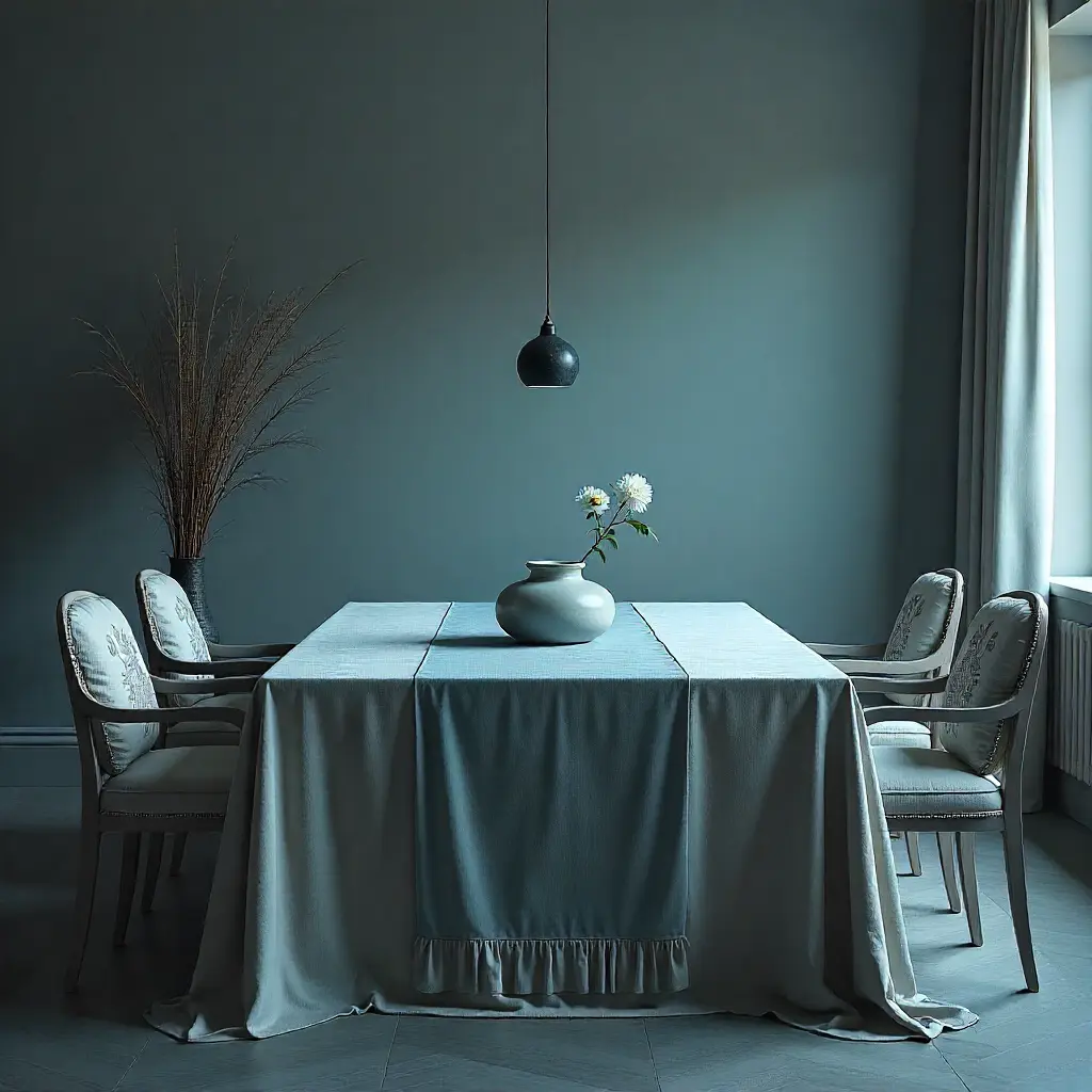 Elegant home decor with coordinated textile elements